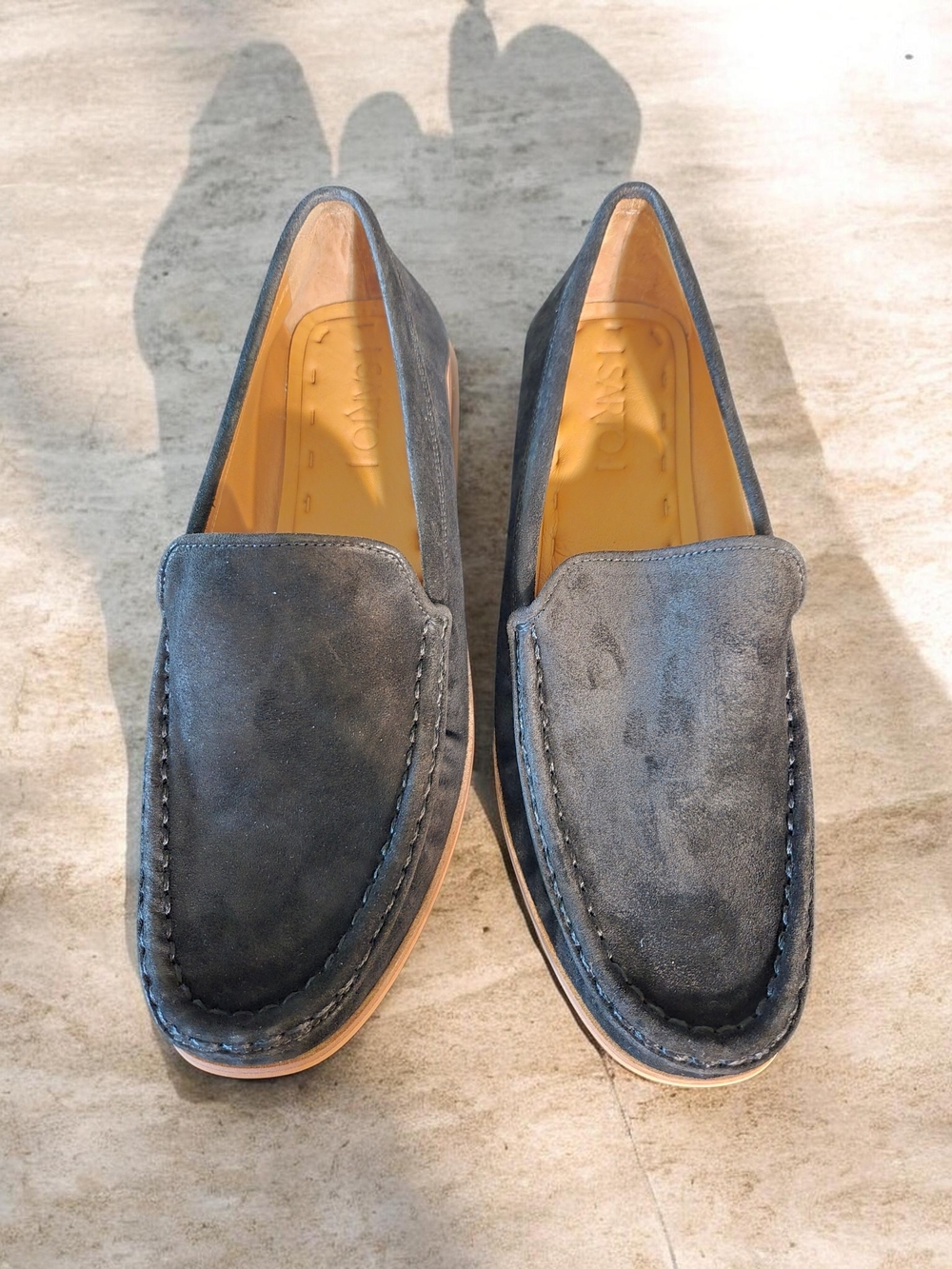 SARTO by Franco Sarto Black Suede Gina Loafers Moc Toe Moccasin 8.5